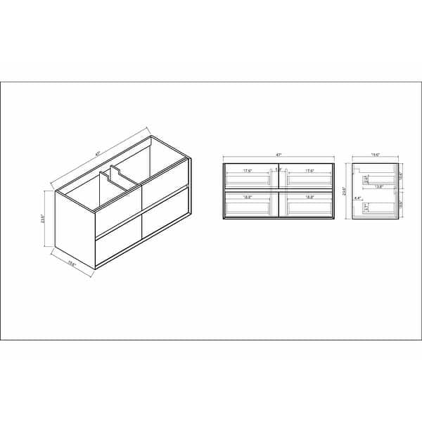 Selina 48" Wall Mounted Vanity with Single Sink Bed Bath & Beyond